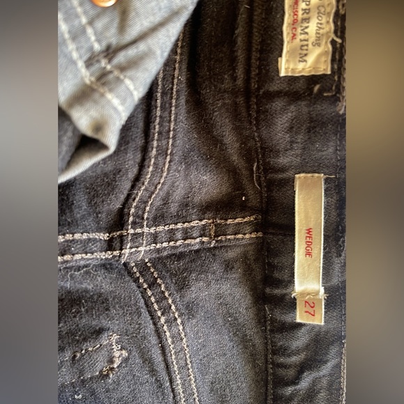 LEVIS WEDGIE ICON JEANS BLACK DESERT STRAIGHT LEG - Picture 5 of 11